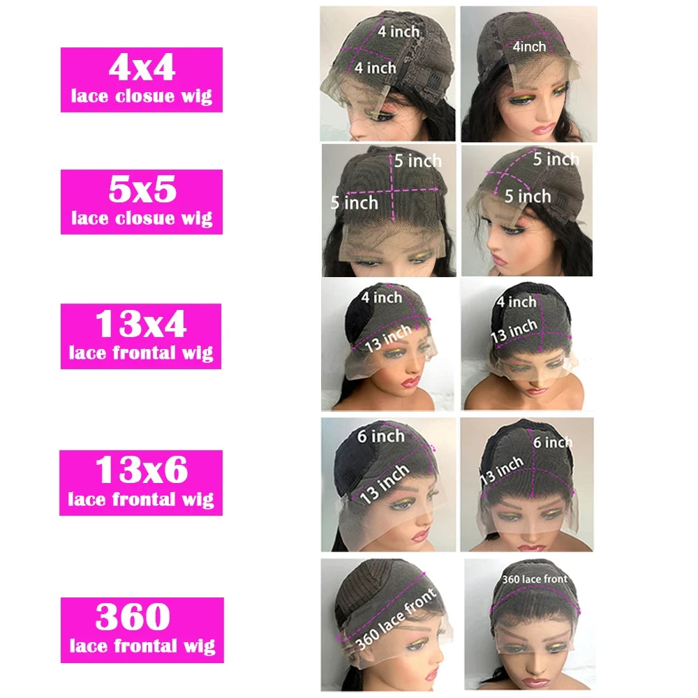 Long Deep Wave Human Hair Lace Front Wig