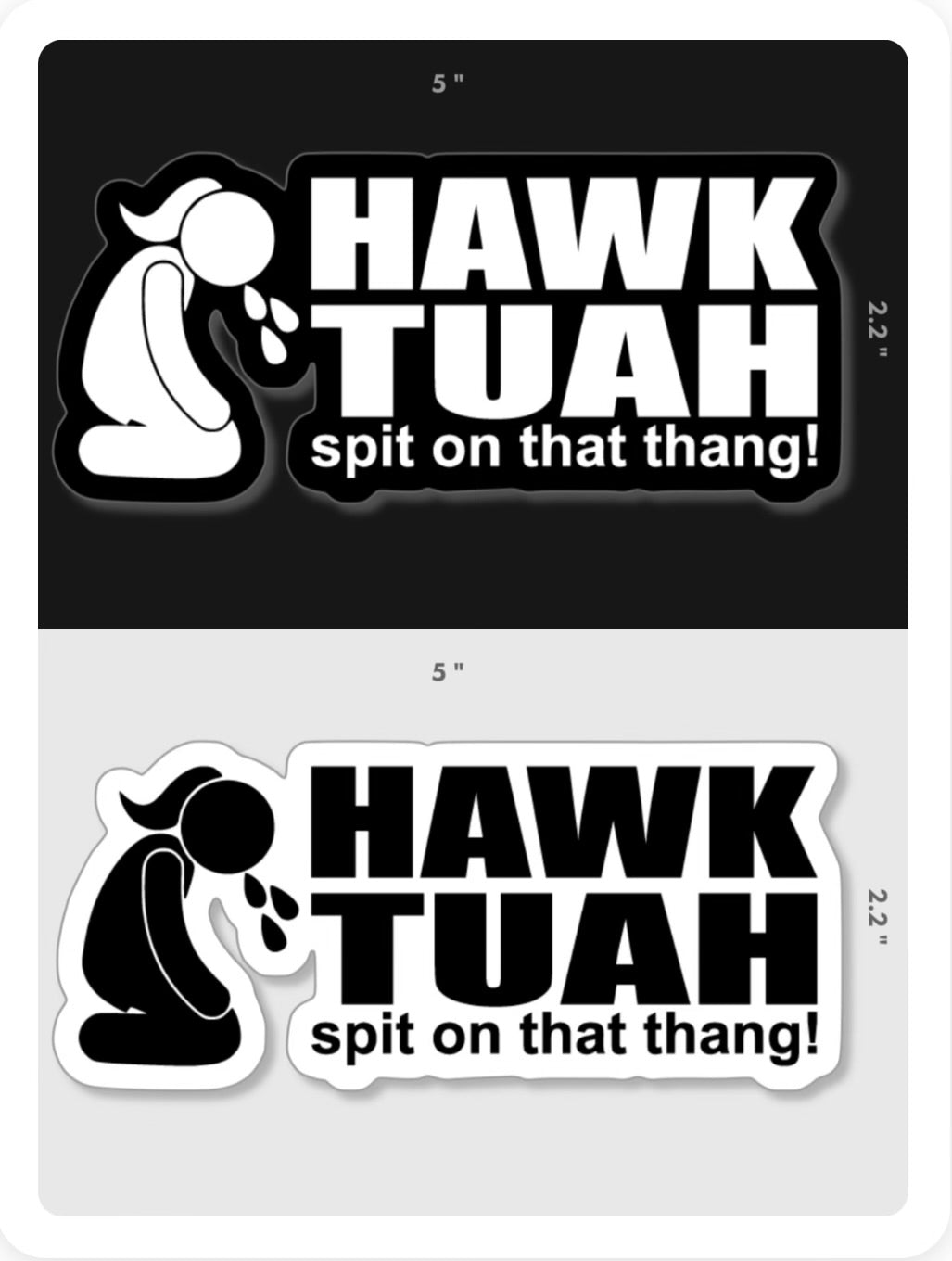 Hawk Tuah Window Decal