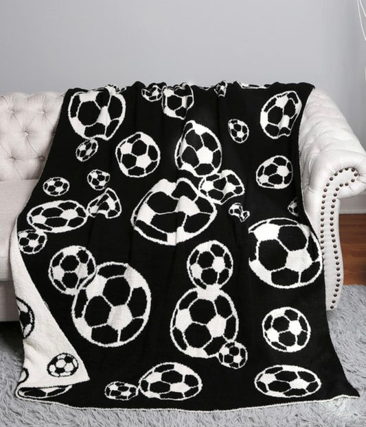 Reversible soccer blanket