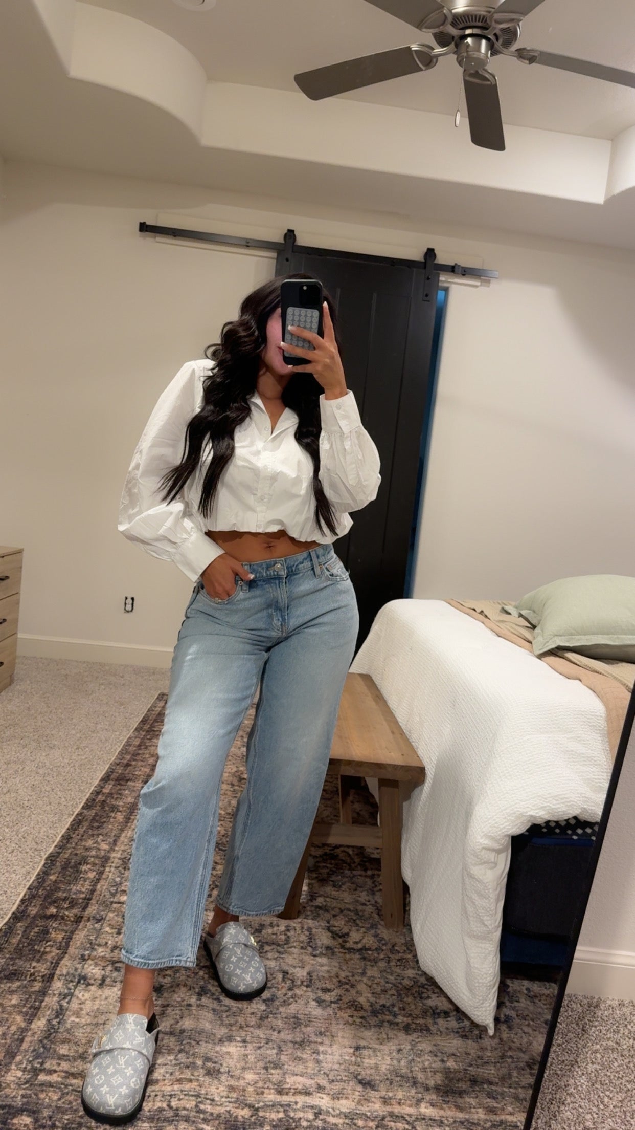 White Hot Button Top