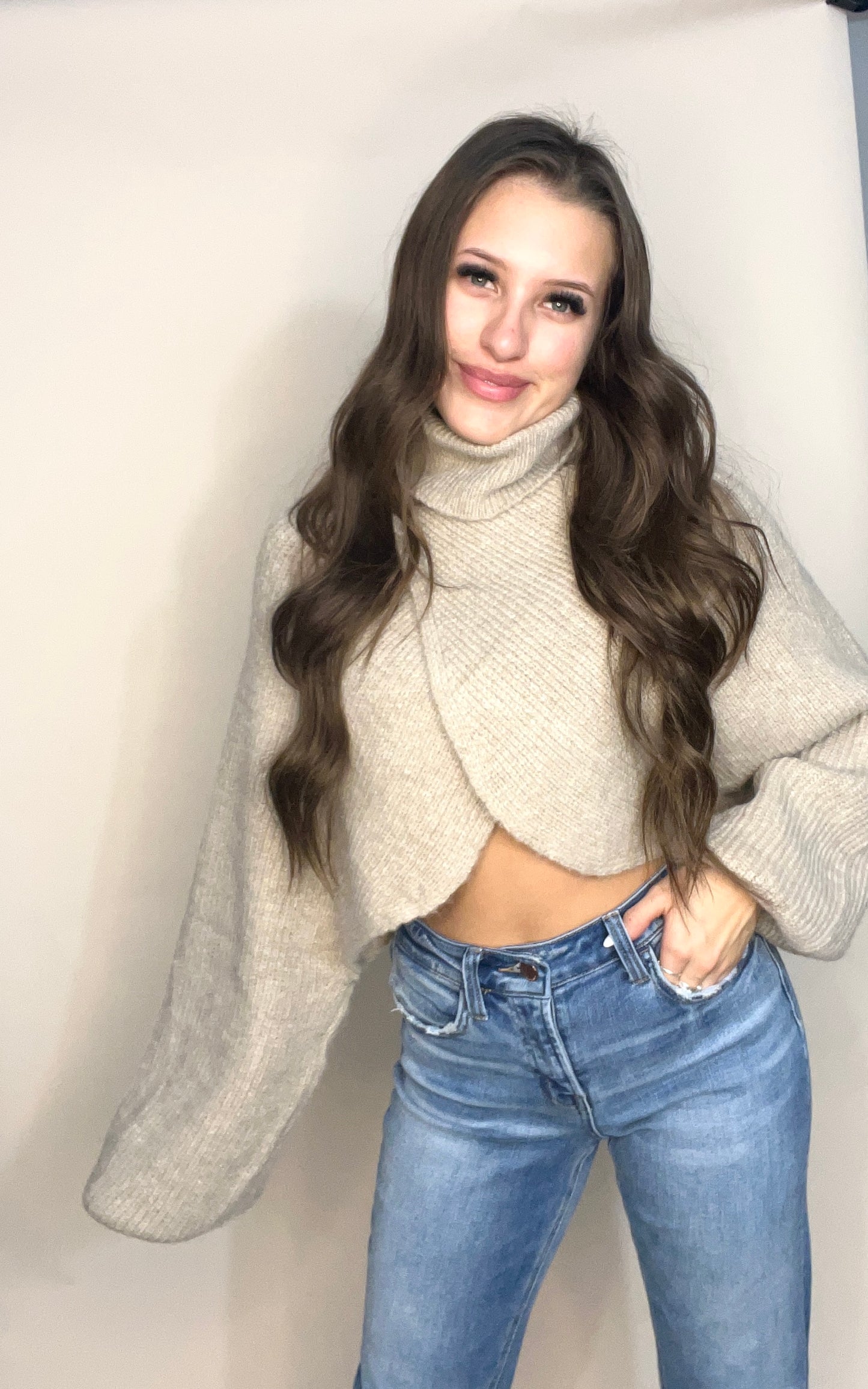 Caught Up Cropped Sweater