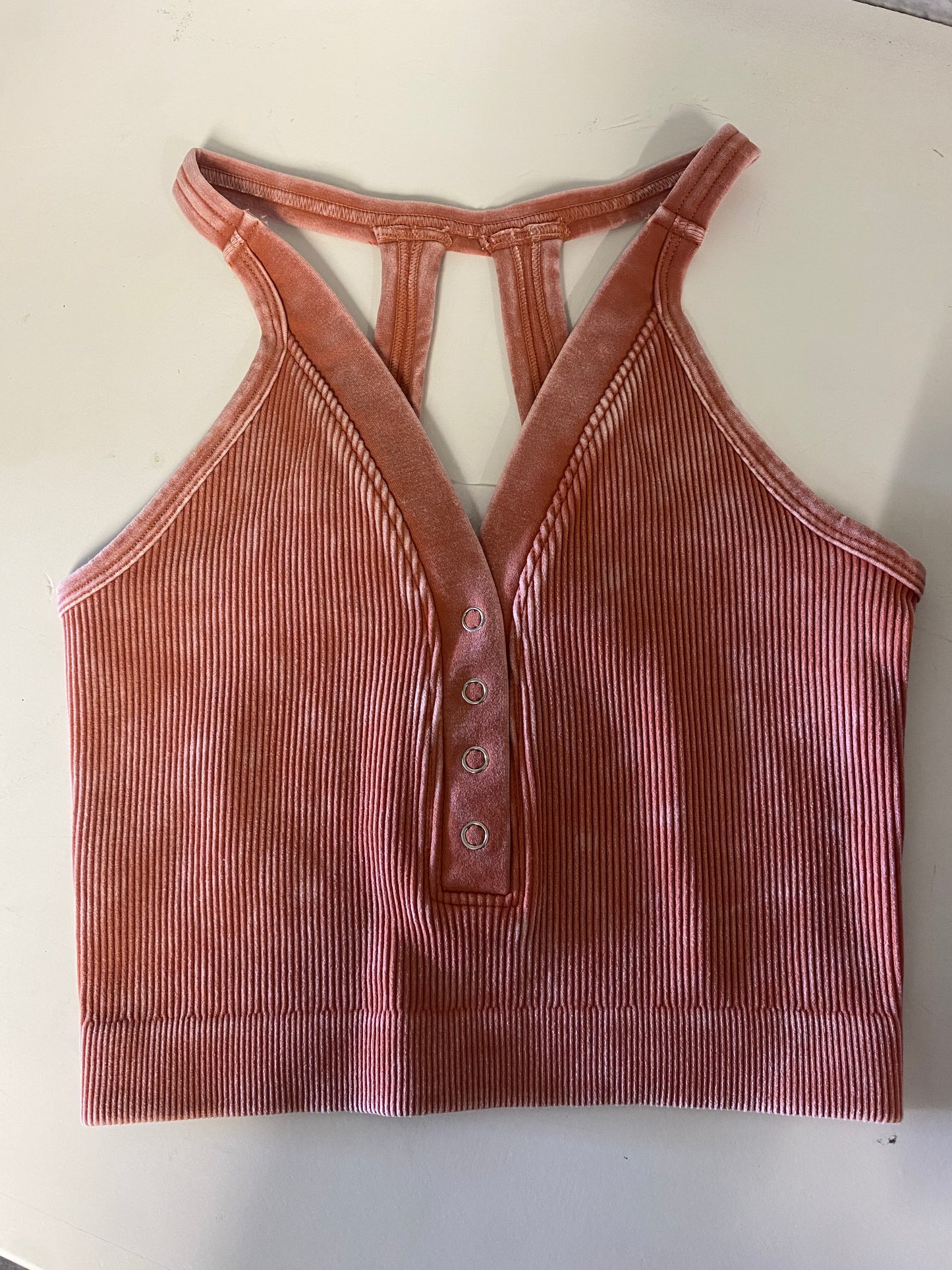 Hailey Button Crop Top