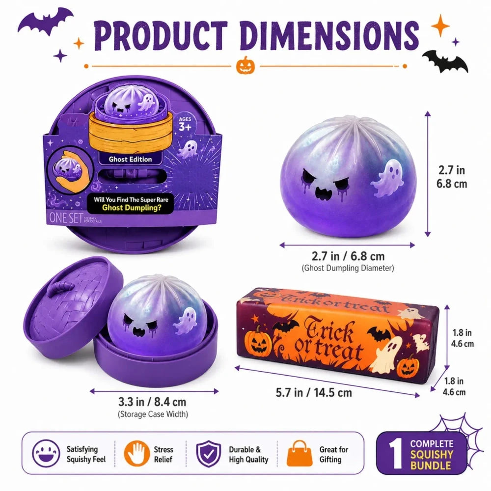 Halloween Ghost Baozi Squishy Toy