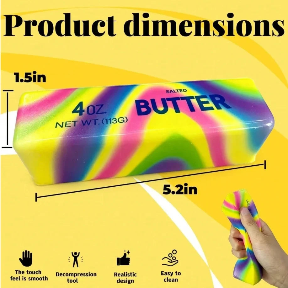 Rainbow Butter Stick Squishy Toy
