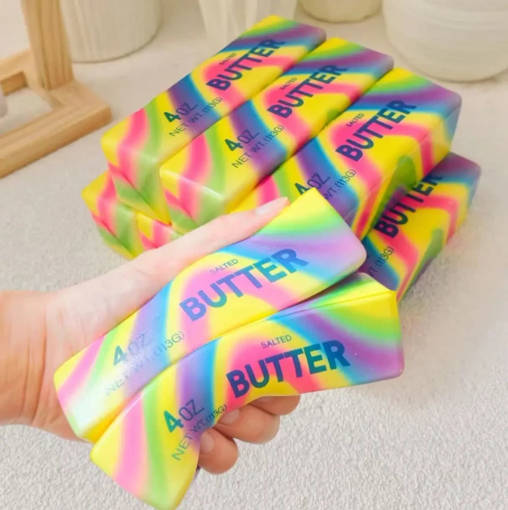 Rainbow Butter Stick Squishy Toy