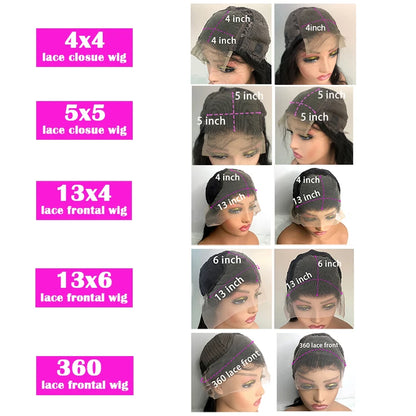 Long Deep Wave Human Hair Lace Front Wig