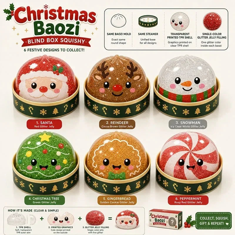 Christmas Dumpling Squishy Toy