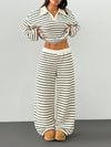 Striped Knit Loungewear Set