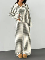 Striped Knit Loungewear Set