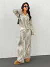 Striped Knit Loungewear Set