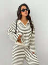 Striped Knit Loungewear Set