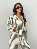 Striped Knit Loungewear Set