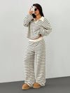Striped Knit Loungewear Set
