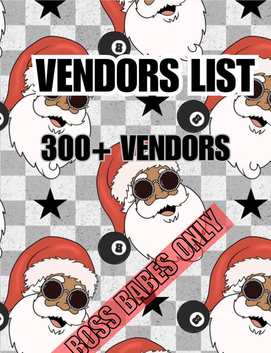 NEW 300+ Vendors List - Digital Download