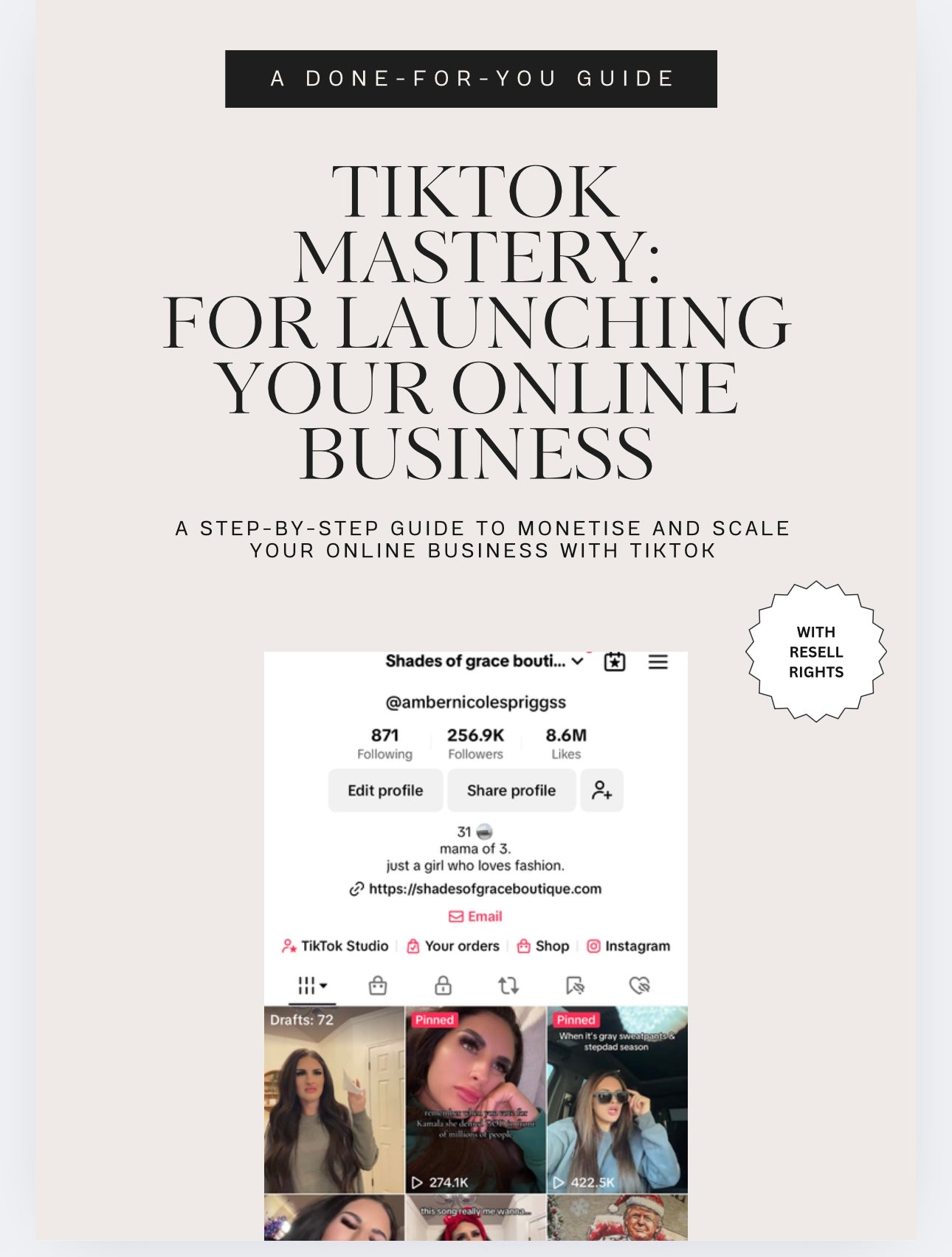 TikTok Affiliate & Business eBooks - Digital Download