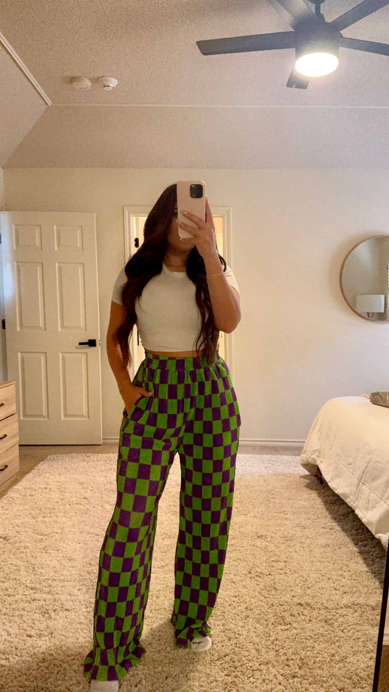 Beetlejuice viral checker pants