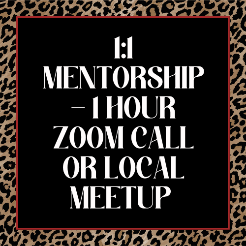 1:1 Mentorship with Amber - 1 Hour Zoom Call or Local Meetup