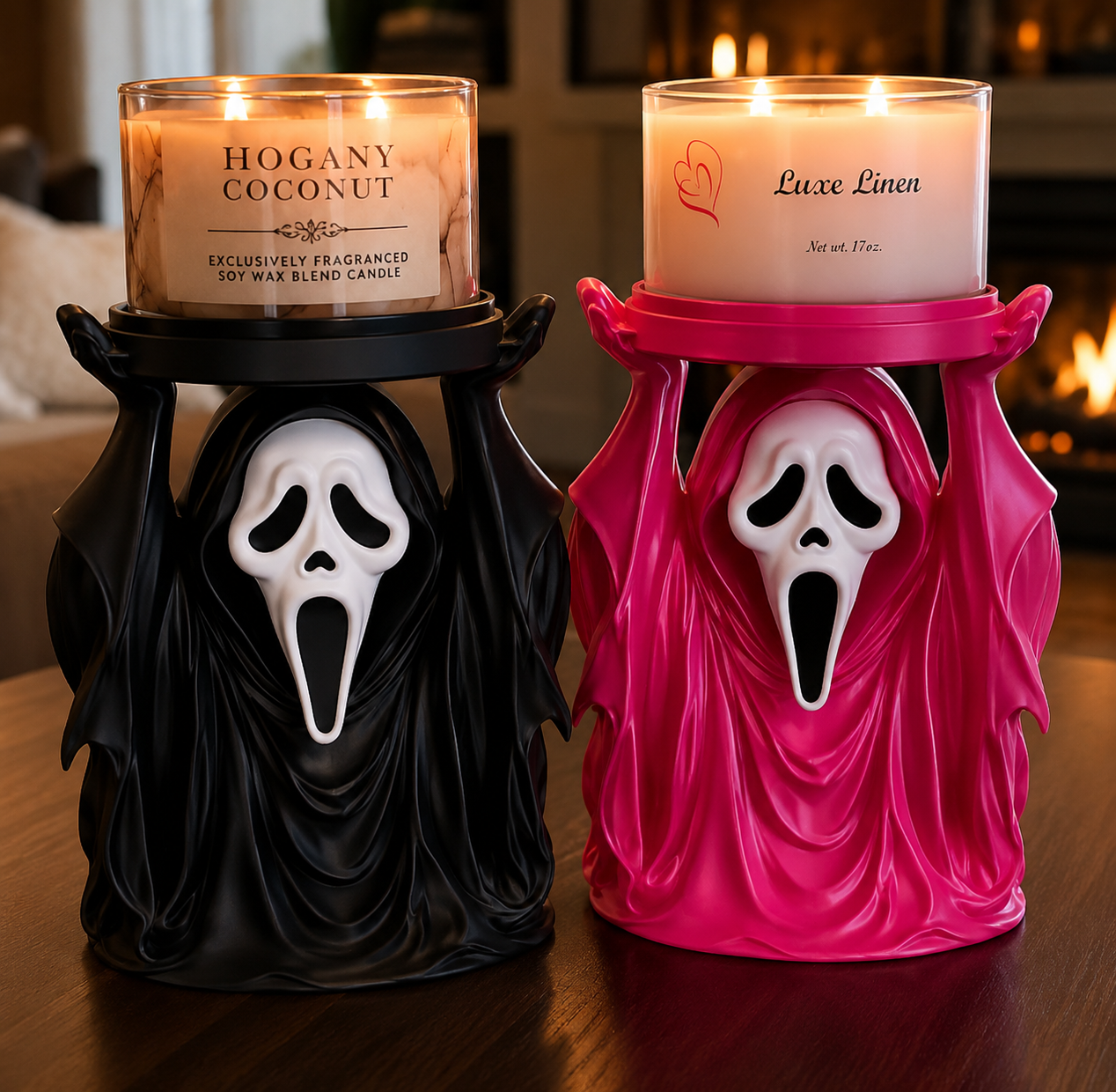 ghost face candle holder (PREORDER)