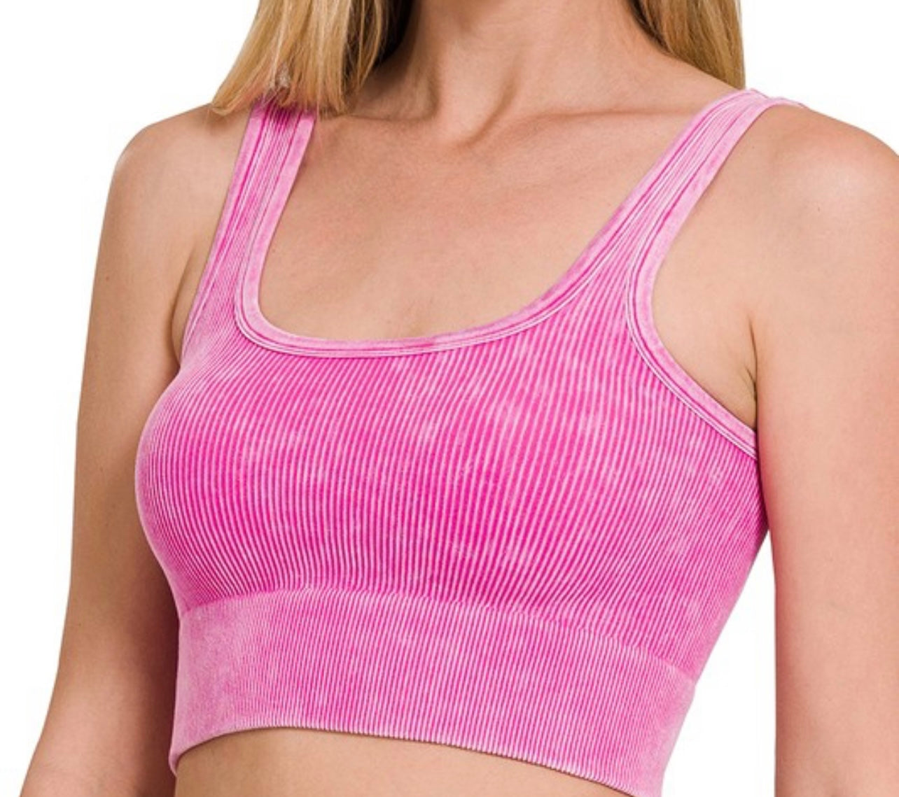 Washed pink cami top