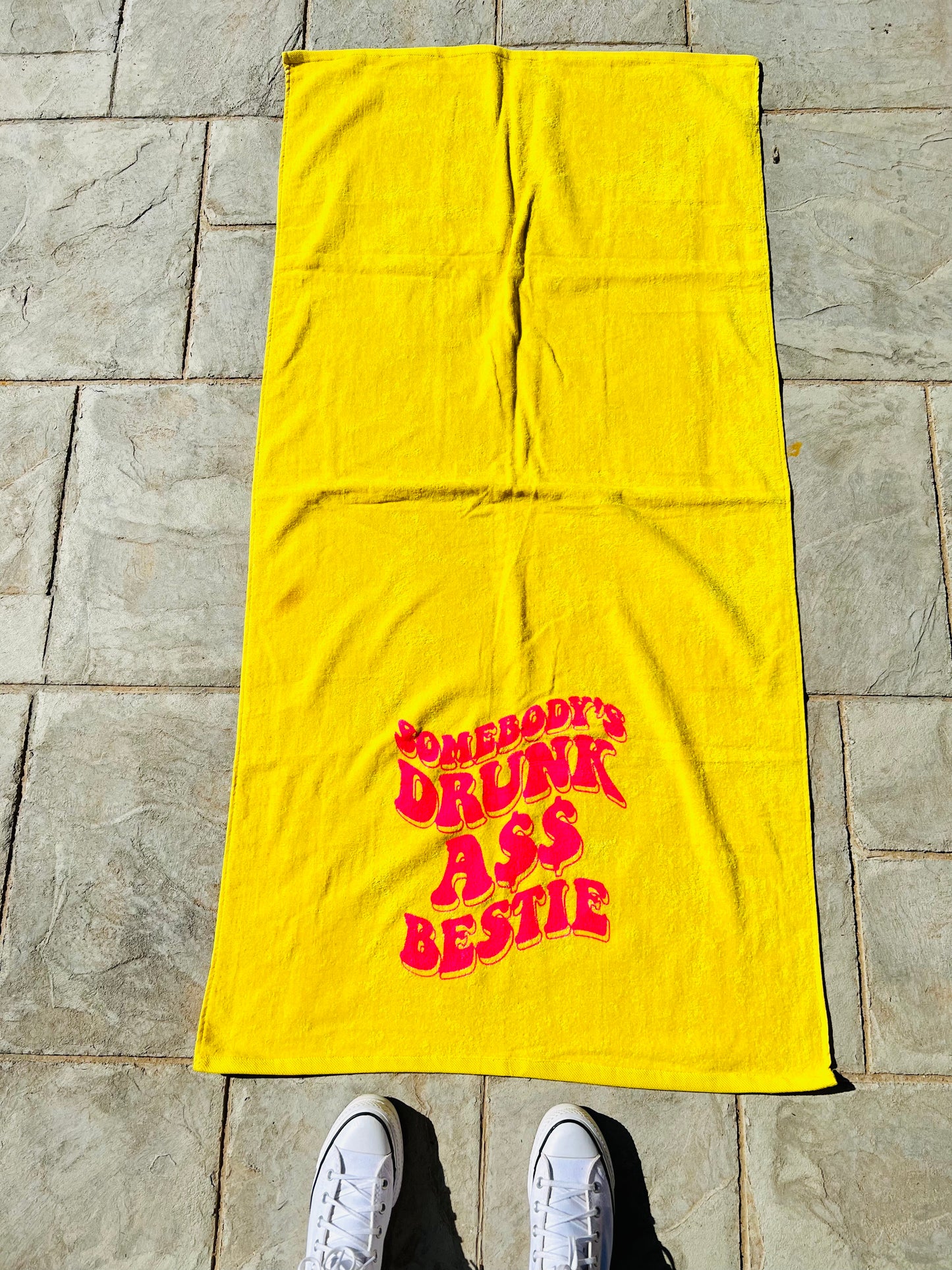 Drunk Bestie Beach Towel