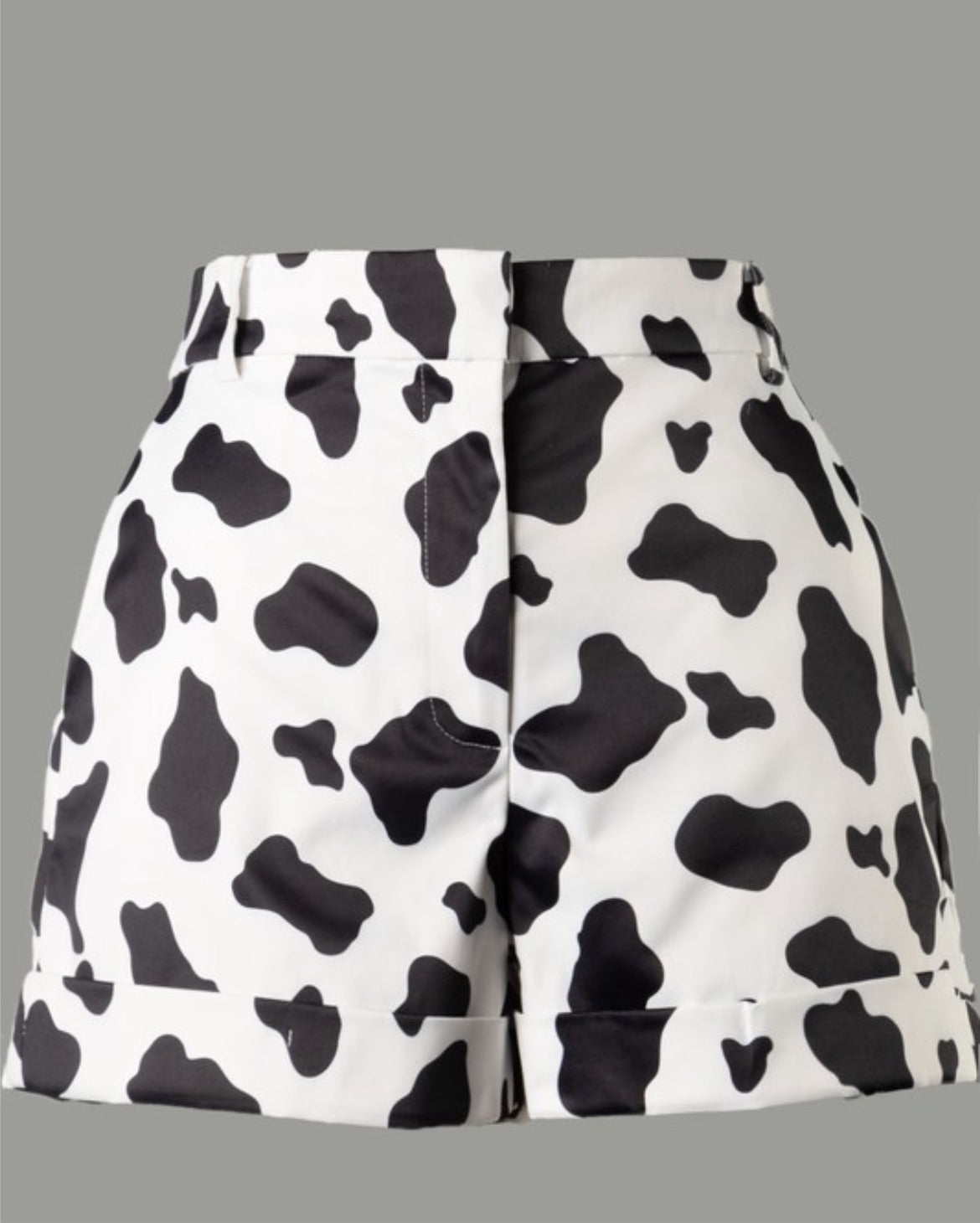 Cow satin shorts